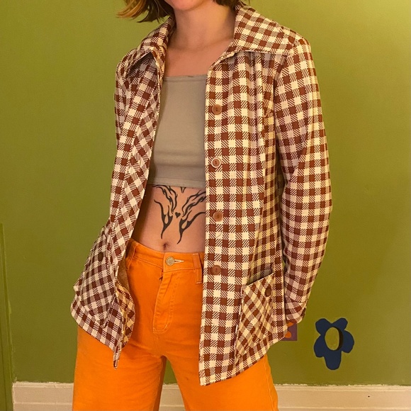 Vintage 70s Plaid Blazer - Picture 4 of 7